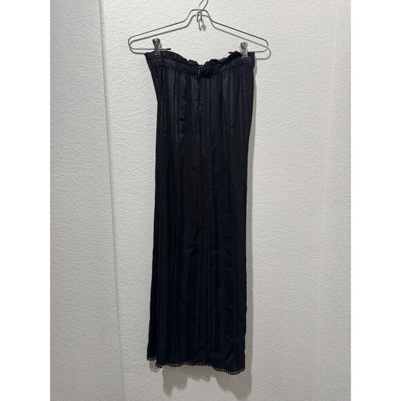 Zara Women’s Palazzo Pants Black Wide-Leg Viscose Boho Grunge Sz XS/S - Picture 3 of 16